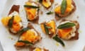 Meera Sodha's vegan pickled squash, sage and cannellini on rye