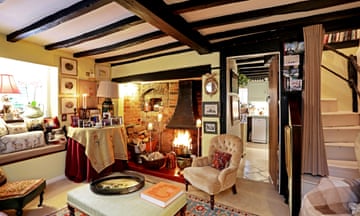 A two-bedroom house for sale with inglenook fireplace near Marlborough, Wiltshire.