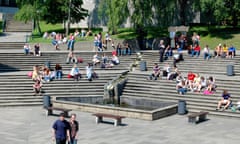 Students at the University of East Anglia, UEA, Norwich