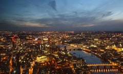 A view over London from the Shard