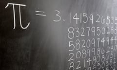 Pi on chalkboard