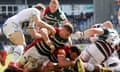 Ellis Genge scores his side’s opening try at Stade Marcel Michelin.