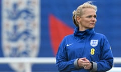 Sarina Wiegman at an England training session at St George's Park this week.