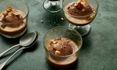 Benjamina Ebuehi's chocolate ice-cream affogato with praline hazelnuts.