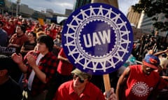 UAW workers on strike