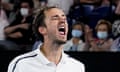 Daniil Medvedev during his win against Stefanos Tsitsipas in the Australian Open semi-final.