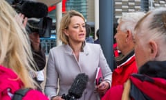 Laura Kuenssberg interviewing people in Telford, Shropshire, 2017.