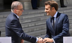 Emmanuel Macron welcomes Anthony Albanese