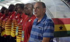 Ghana's coach Avram Grant (R) attends the 2015 African Cup of Nations group C football match between South Africa and Ghana in Mongomo on January 27, 2015. AFP PHOTO / KHALED DESOUKIKHALED DESOUKI/AFP/Getty Images