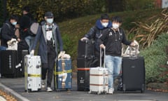 Students arriving at Newcastle University, October 2020