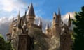 In this artist illustration provided by Universal Studios, Hogwarts Castle is seen as part of the "The Wizarding World of Harry Potter"  ride. The new ride will be located at Universal s Islands of Adventure and will provide visitors with a one-of-a-kind experience complete with multiple attractions, shops and a signature eating establishment. (AP Photo/Universal Studios)**NO SALES**