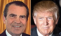 Richard Nixon and Donald Trump: two eras of Washington politics. 