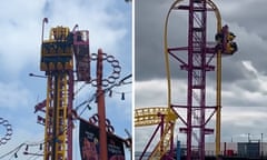 A rollercoaster in Southend broke down midair leaving riders hanging.