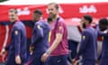 Gareth Southgate oversaw training at England’s Blankenhain base on Monday after starting their Group C campaign with a win.