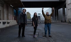 Little Wing<br>L-R Simon Khan as Matt, Brooklynn Prince as Kaitlyn and Brian Cox as Jaan in Little Wing, streaming on Paramount+, 2024. Photo Credit: Alysson Riggs/Paramount+.