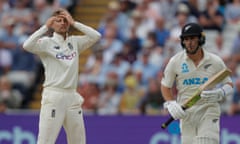 England v New Zealand 2nd test match day two<br>Joe Root dispair as Will Young gets more runs during day two of the England v New Zealand 2nd test match at Edgbaston Cricket Ground on June 11th 2021 in Birmingham (Photo by Tom Jenkins)