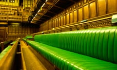 Empty backbenches in the House of Commons