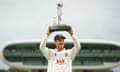 Tom Westley of Essex lifts the Bob Willis Trophy.