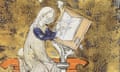 Marie de France from an illuminated manuscript