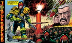 Alan Grant wrote some of the stories considered to represent the golden age of the Judge Dredd comic strip, here drawn by Carlos Ezquerra.