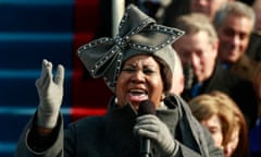 Queen of Soul Aretha Franklin helps at the presidential coronation of Barack Obama in Washington, 2009