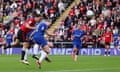 Rachel Williams scores Manchester United's second goal against Chelsea