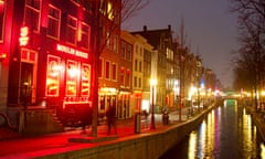 Red-light district in Amsterdam
