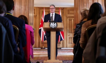 Prime Minister Sir Keir Starmer speaks during a press conference