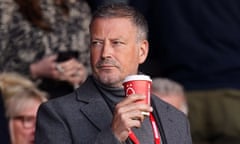 Mark Clattenburg attending a Nottingham Forest match at the City Ground