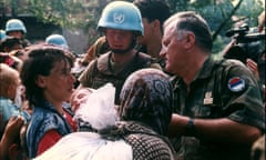 General Ratko Mladic in Srebrenica on July 12, 1995. He has lost his appeal against life imprisonment for war crimes. 