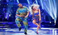 Hamza Yassin and his dance partner Jowita Przystał performing during the Strictly final