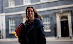 Gillian Keegan leaves Downing Street holding an indexed red folder