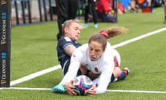 Abby Dow touches down England’s second try.