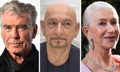 Pierce Brosnan, Ben Kingsley and Helen Mirren