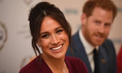 Meghan, Duchess of Sussex with Prince Harry at a roundtable discussion on gender equality with the Queen’s Commonwealth Trust and One Young World