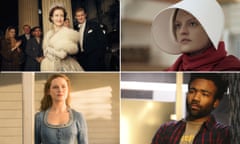 Emmys predictions blog composite Claire Foy, The Crown Elisabeth Moss, The Handmaid’s Tale Donald Glover, Atlanta Evan Rachel Wood, Westworld