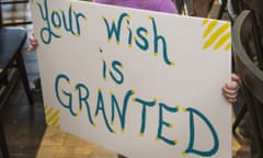 sign says your wish is granted