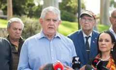 The former Liberal Indigenous Australians minister Ken Wyatt with Linda Burney and others