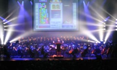 At Video Games Live in 2007 the orchestra plays along to Tetris