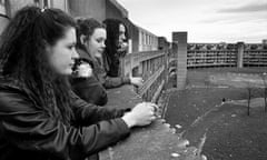 The Hulme Crescents estate in the late 1980s.