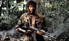 ‘On the flight home, I wept because I was just happy to be alive’ … Charlie Sheen in Platoon.