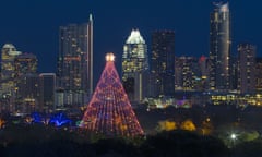 Christmas lights in Austin, Texas.