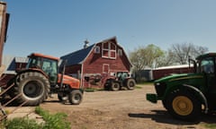 A Black Angus Cattle Ranch Amid Meat Shortages<br>Tractors sit parked outside a barn at a cattle farm in Hinton, Iowa, U.S., on Sunday, May 3, 2020. Covid-19 is ripping through Americas heartland and causing shutdowns and slowdowns of plants that process much of the nations pork and beef. Prices are already surging.