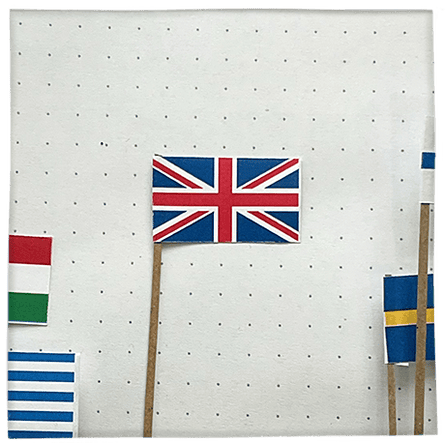 British and European flags