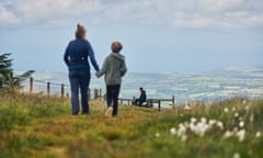 Guardian Saturday magazine - Pub Walks - Rosebush Loop<br>Saturday June 06 2022 Pictured: The path from Foel Cwmcerwyn with the Welsh coast and Ireland to the West RE: Guardian Saturday magazine - Pub Walks - Rosebush Loop