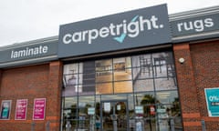 Exterior of a large Carpetright store