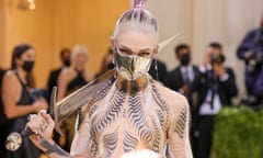 The 2021 Met Gala Celebrating In America: A Lexicon Of Fashion - Arrivals<br>NEW YORK, NEW YORK - SEPTEMBER 13: Grimes attends The 2021 Met Gala Celebrating In America: A Lexicon Of Fashion at Metropolitan Museum of Art on September 13, 2021 in New York City. (Photo by Theo Wargo/Getty Images)