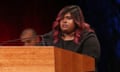 Bridget McCain speaks during a memorial service for John McCain on 30 August 2018 in Phoenix, Arizona.