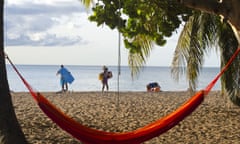 Grand Anse Beach, Deshaies. Basse-Terre Island, Guadeloupe.