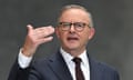 Federal Opposition Leader Anthony Albanese is seen during a press conference after a visit to Solar Bollard Lighting in Brisbane, Wednesday, March 16, 2022. (AAP Image/Darren England) NO ARCHIVING